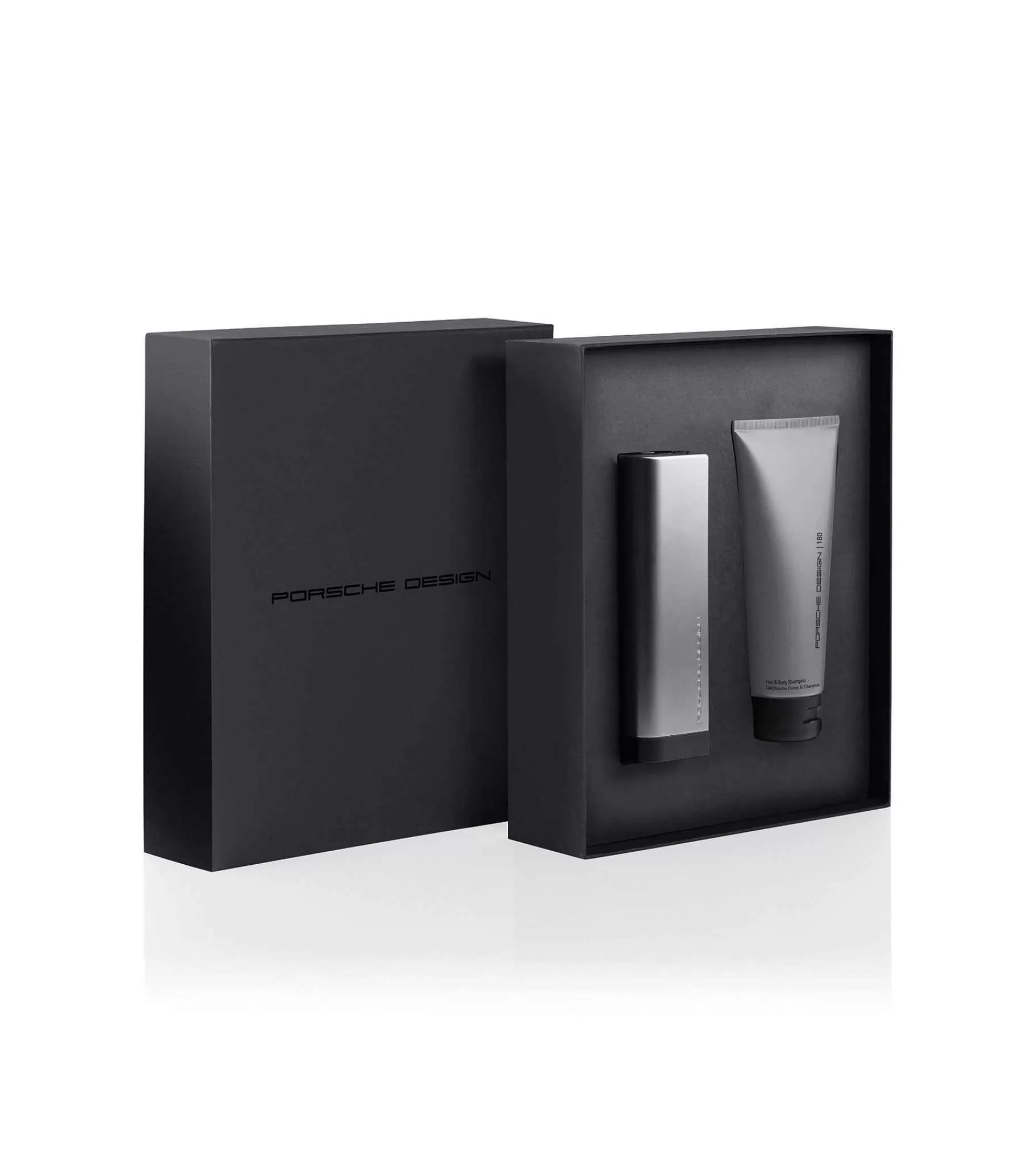 Porsche Design 180 Eau De Toilette & Hair & Body Shampoo Grey Metallic/Black Flash Sale